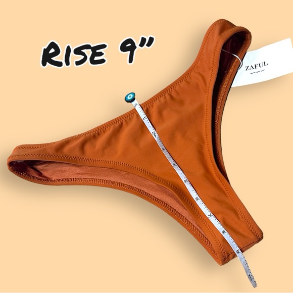 NWT Zaful Bandeau Top Cheeky Bottom Bikini in Copper. Size Medium 👙☀️👙 - Picture 9 of 11